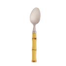 Cj.6 Colheres Sobremesa Aço Inox c/Cabo Plastico Bambu 18cm