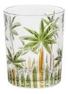CJ 6 COPOS BAIXOS CRISTAL DE CHUMBO PALM TREE HANDPAINT 340ml
