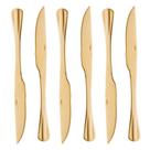 CJ 6 Facas de Churrasco Inox Positano Dourado 23cm