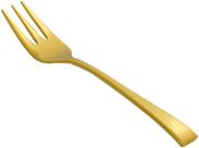 CJ 6 GARFOS A&CcedilO INOX PARA BOLO BERNA DOURADO - Rojemac