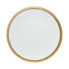 Cj.6 Pratos de Sobremesa Porcelana Paddy Borda Dourada 19cm