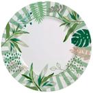 Cj.6 Pratos Rasos de Ceràmica Herbal Strip Verde 28,5cm