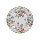 Cj. 6 Pratos Sobremesa Cerâmica Romântica 2 Floral 19,5cm Alleanza