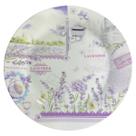 Cj. 6 Pratos Sobremesa Lavanda Paris em Porcelana 19cm