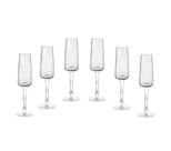 Cj 6 taças de cristal para champagne incolor