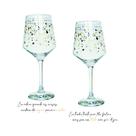 Cj.6 Taças p/Agua Vidro Dourado/Preto Coração Frases 490ml
