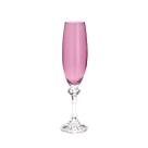 Cj. 6 Taças Para Champagne De Cristal Elisa Ametista 220ml