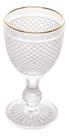 CJ 6 TACAS VIDRO P/AGUA C/FIO DOURADO BICO DE JACA 300ml CJ 6 TACAS VIDRO P/AGUA C/FIO DOURADO BICO DE JACA 300ml