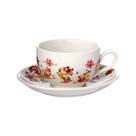 Cj.6 Xícaras Chá c/Pires em Porcelana Le Jardin 160ml Hauskraft Cj.6 Xícaras Chá c/Pires em Porcelana Le Jardin 160ml Hauskraft