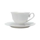 Cj.6 Xícaras Chá Porcelana c/Pires Maldivas Branco 180ml Wolff Cj.6 Xícaras Chá Porcelana c/Pires Maldivas Branco 180ml Wolff