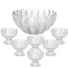 Cj 7 peças Bowl 6 taças para sobremesa Geneva 1,1L/125ML