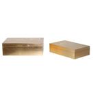 CJ CAIXAS MADEIRA DOURADO 21x13x5cm - 24x16x7cm