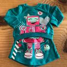 Cj casaco e short saia robo ml esmeralda tm 03