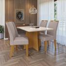 Cj evora 120x90 tp mdf/vidro c/4 cad