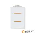 Cj interruptor duplo intermediario com suporte 4x2 dicompel novara branco gold dnv12007brgd