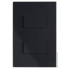 Cj Interruptor Duplo Paralelo Black 4x2 Recta Satin