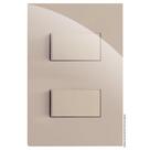Cj interruptor duplo simples 4x2 - recta areia gloss - brg11007-8ar
