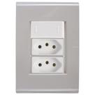 Cj Interruptor E Duas Tomadas 10a E 20a Liz Fendi Tramontina Completo Pronto Tramontina