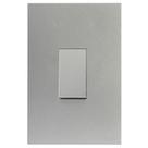 Cj interruptor paralelo vertical 4x2 recta prata satin fosco