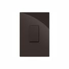 Cj interruptor paralelo vertical recta chocolate gloss brilhante