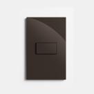 Cj interruptor simples horizontal recta chocolate gloss brilhante
