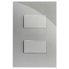 Cj interruptor simples + paralelo 4x2 recta prata gloss - brg11032-9pt