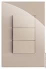 Cj interruptor triplo simples 4x2 - recta areia gloss -11043-4