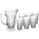 Cj jarra com 6 copos de vidro deli diamante 1l/300ml lyor Cj jarra com 6 copos de vidro deli diamante 1l/300ml lyor