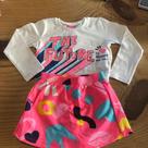 Cj ml blusa j3924 saia j3603 tm 02 cor off/rosa
