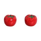 Cj.Saleiro e Pimenteiro Tomate de Cerâmica 4,5 x 6,5cm