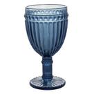 Cj Tacas De Vinho 230 Ml De Vidro Azul Desenhada - Incasa