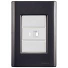 Cj Tomada RJ45 RJ 45 Ethernet Giz Grafite Tramontina completo pronto