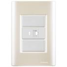 Cj Tomada Rj45 Rj 45 Ethernet Giz Pérola Tramontina Completo Pronto Tramontina