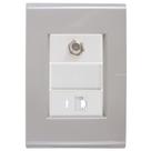 Cj Tomadas Rj45 Ethernet + Tv Coaxial Liz Fendi Tramontina Completo Pronto Tramontina