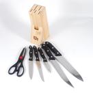 Cjt facas 6pcs c/cepo casual home Cjt facas 6pcs c/cepo casual home