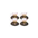Cjto 4 Xícaras Café 50ml com Pires Via Mística Ouro Intenso Cjto 4 Xícaras Café 50ml com Pires Via Mística Ouro Intenso
