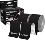 CKeep Kinesiology Tape 2 Bandagens Elásticas Esportivas Preto 5cm/5m