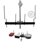 Clamp de Percussão Quádruplo Liverpool Mini Rack para Fixar 4 Acessórios na Estante (11172)