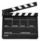 Claquete Cinema Profissional Listras Brancas Greika 30x24 Cm