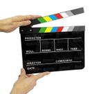 Claquete Cinema Profissional Preta Listras Colorida Greika 30x24,5 Cm