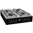 Clarice Júnior 4b Fogão Cooktop Gás Preto E Inox Clarice Júnior 4b Fogão Cooktop Gás Preto E Inox
