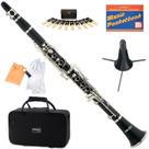 Clarinete Mendini MCT-E+SD+PB Sib - ABS e Ebónio com Estojo