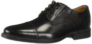 Clarks Oxford Whiddon Cap Masculino Couro Preto Largura 7 EUA