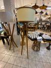 Classic Abajour Coluna Tripe 1319 C/cupula Palha Pl4523