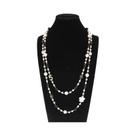 Clássico requintado pérola longo camisola colar moda senhora festa de casamento jóias de cristal Clássico requintado pérola longo camisola colar moda senhora festa de casamento jóias de cristal