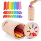 Classificação de cores para crianças pequenas Montessori Toys FCSONU de 1 a 3 anos