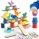 Classificação e empilhamento de blocos de dinossauros Toy Montessori de 1 a 4 anos