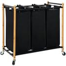 Classificador de roupas STORAGE MANIAC 3 Seção 136L com rodas Bamboo