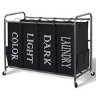 Classificador de roupas STORAGE MANIAC com 4 bolsas removíveis pretas Classificador de roupas STORAGE MANIAC com 4 bolsas removíveis pretas