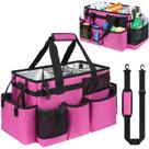 Cleaning Caddy Bag Jaffzora, organizador grande com alça rosa